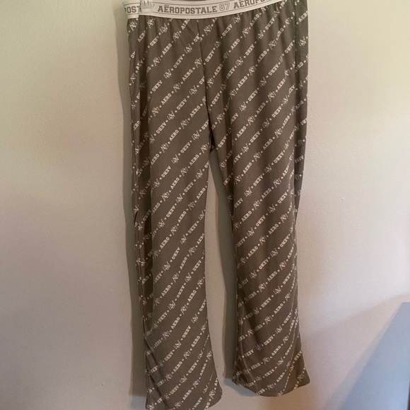 Grey Aeropostale Logo Pajama Set - Picture 3 of 3